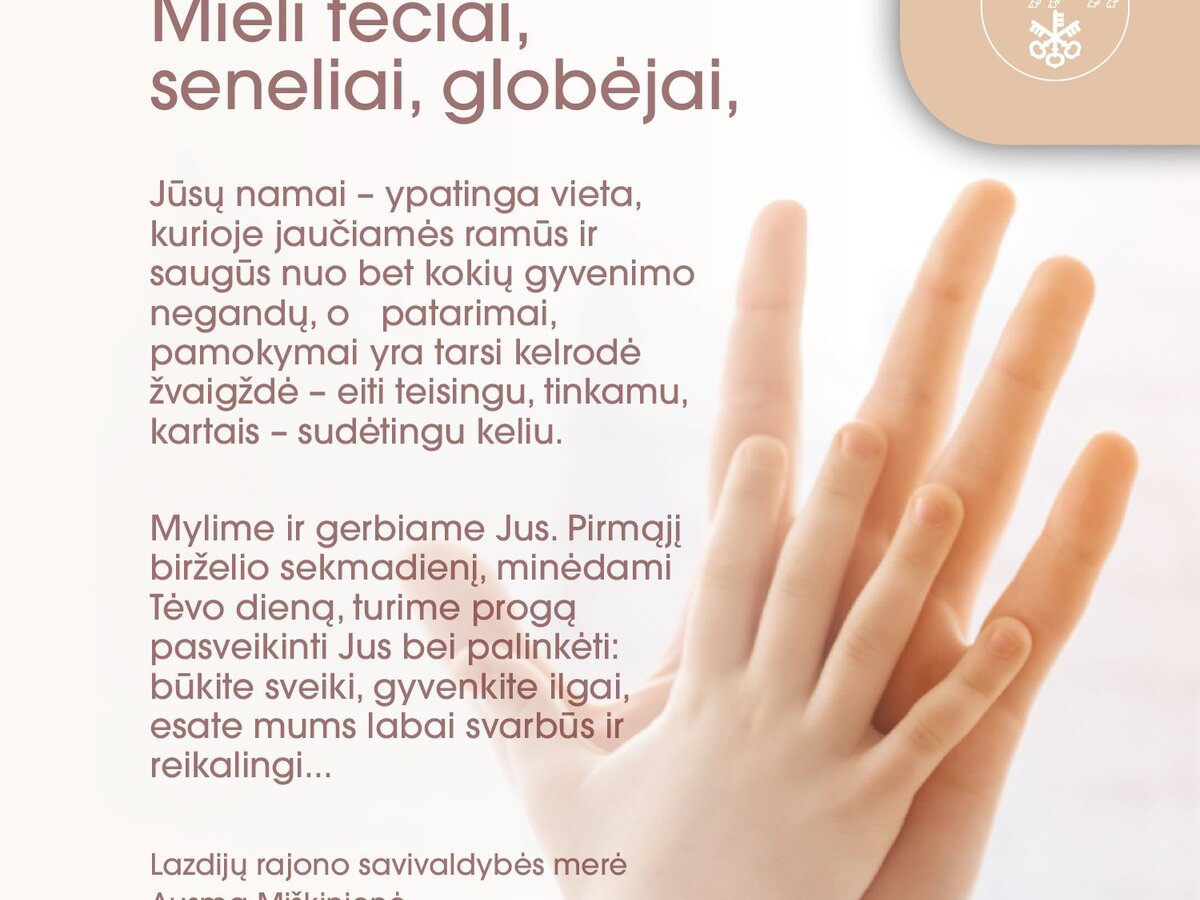 Sveikinimas Tėvo dienos proga