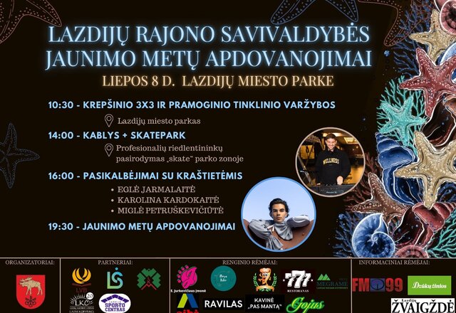 Laukiamiausias jaunimo renginys – Jaunimo metų apdovanojimai – liepos 8 d. Lazdijų miesto parke!