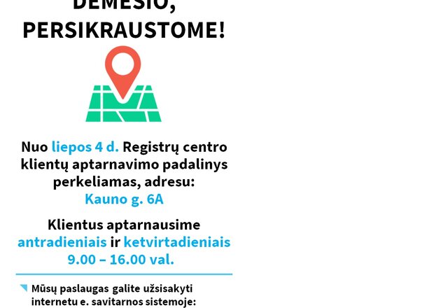 Naujas Registrų centro adresas Lazdijuose: Kauno g. 6A