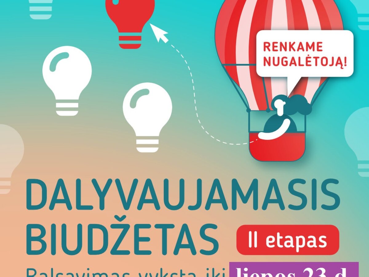 Skelbiamas 2023 m. dalyvaujamojo biudžeto konkurso II (galutinis) balsavimo etapas