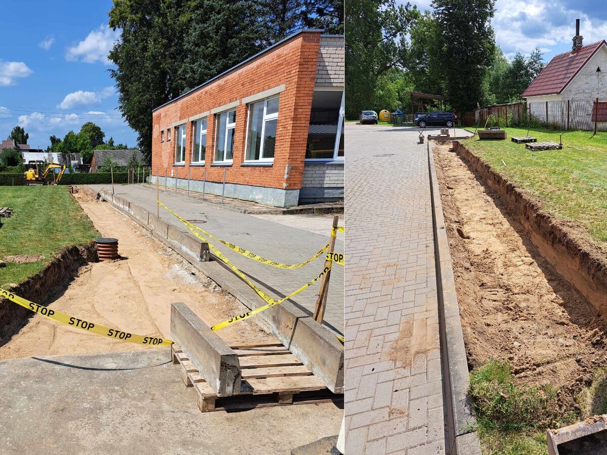 Kapčiamiestyje prasidėjo ugniagesių aikštelės darbai