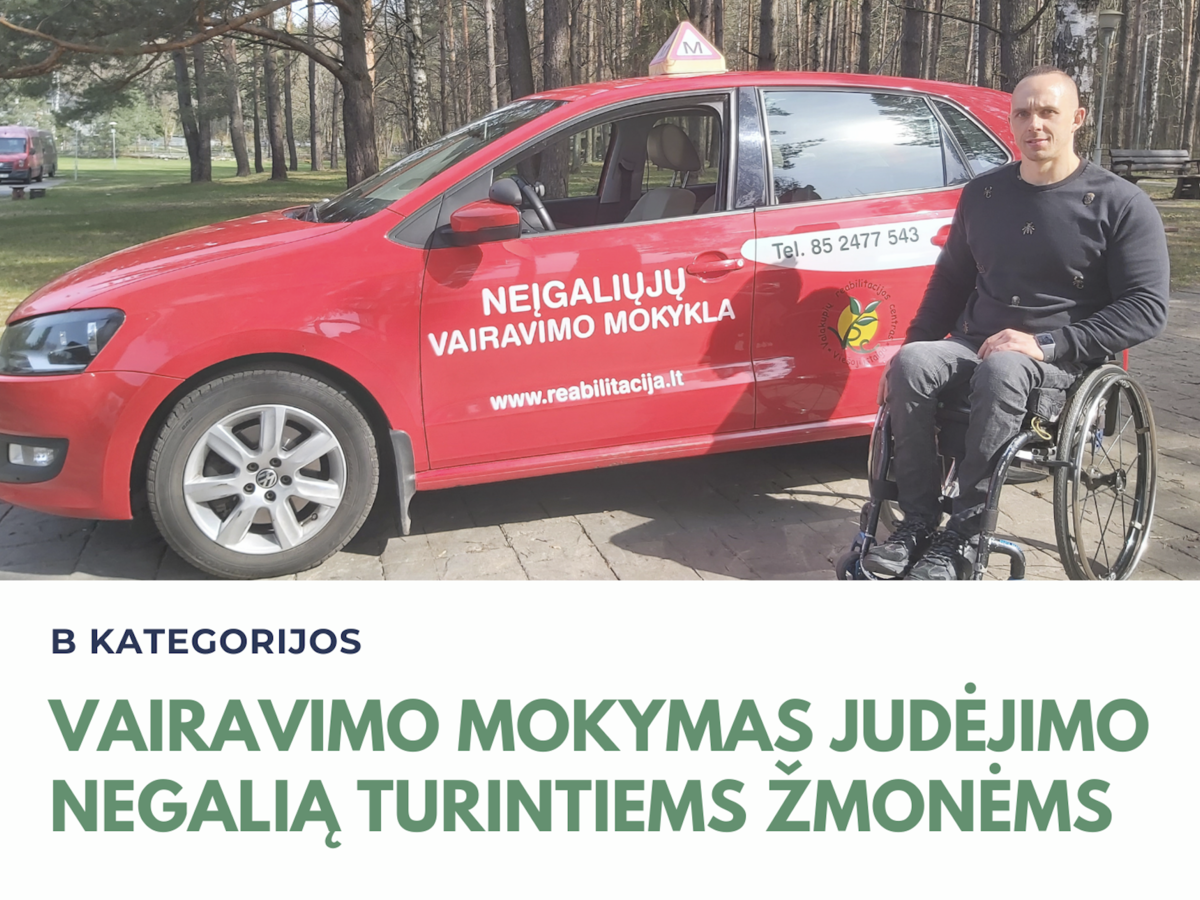 Vairavimo mokymas judėjimo negalią turintiems žmonėms