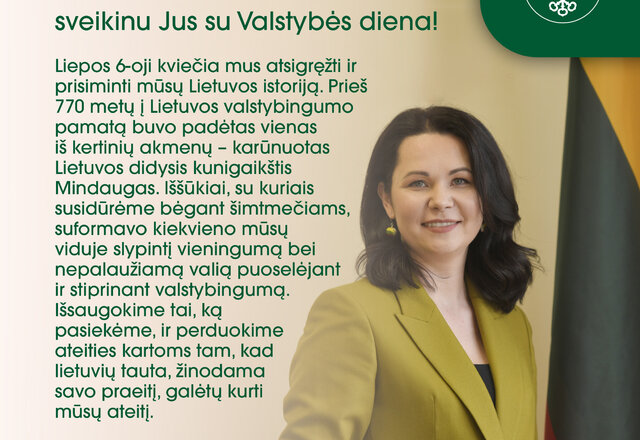 Sveikiname su Valstybės diena!