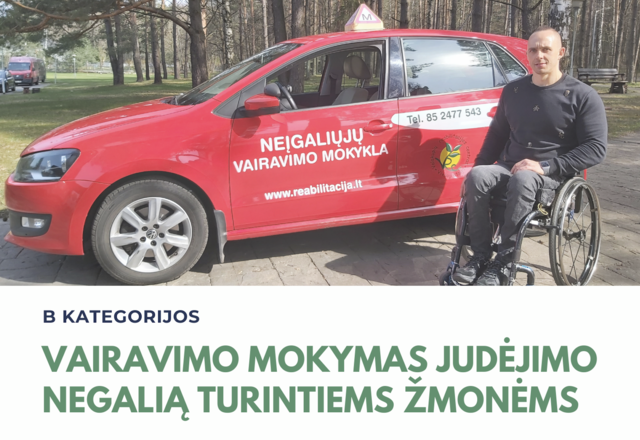Vairavimo mokymas judėjimo negalią turintiems žmonėms