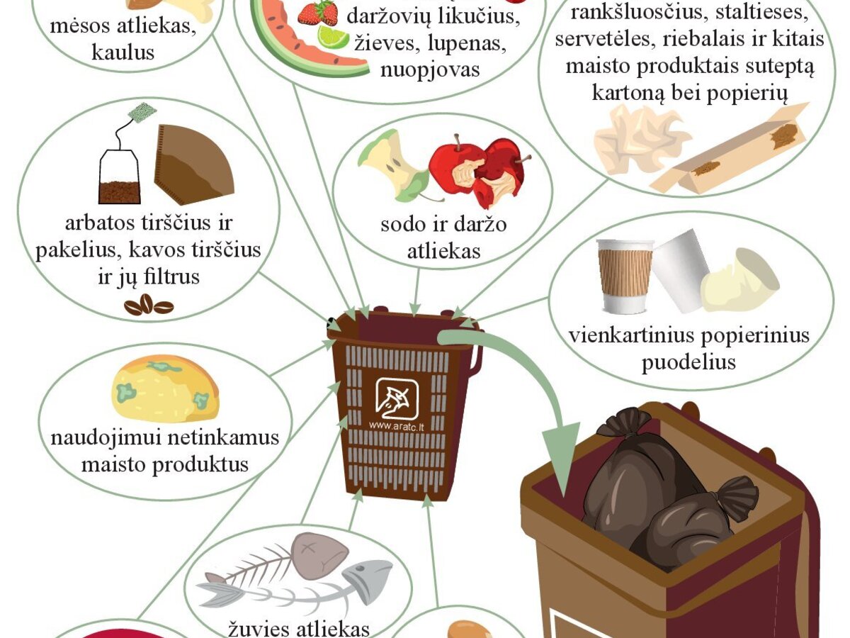 Kodėl reikia rūšiuoti maisto atliekas? Penkios pagrindinės taisyklės