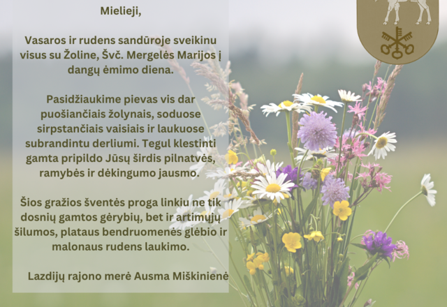 Žolinės sveikinimas