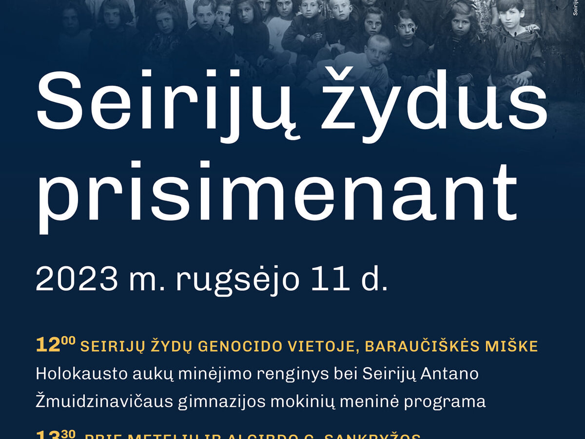 Pirmadienį – holokausto aukų minėjimo renginys