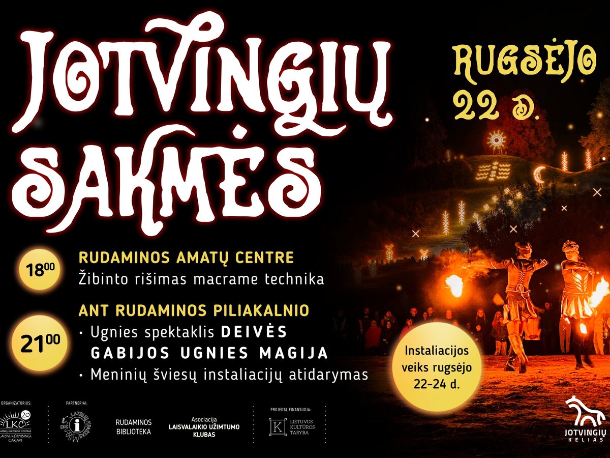 Savaitgalį Rudaminos piliakalnis nušvis meninėmis instaliacijomis