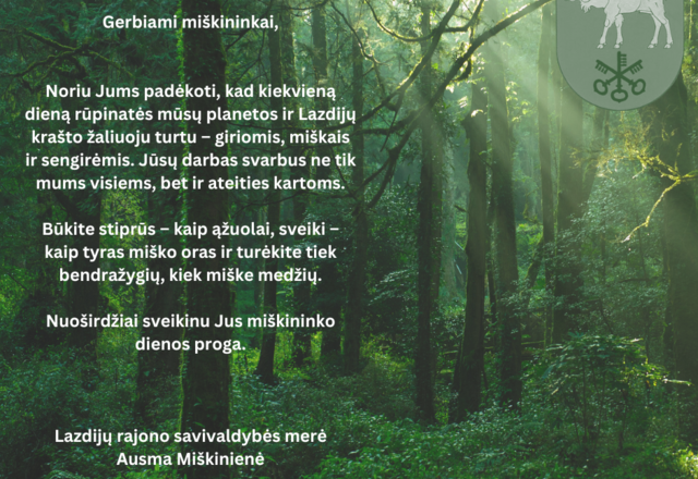 Sveikiname miškininkus miškininko dienos proga!