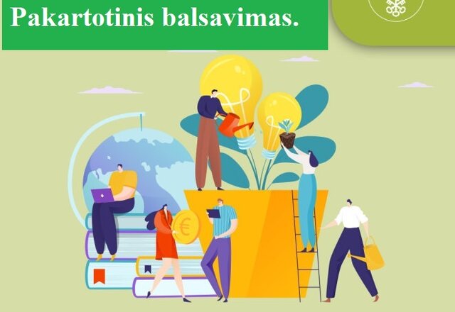 Kviečiame pakartotinai balsuoti už dalyvaujamojo biudžeto projektus