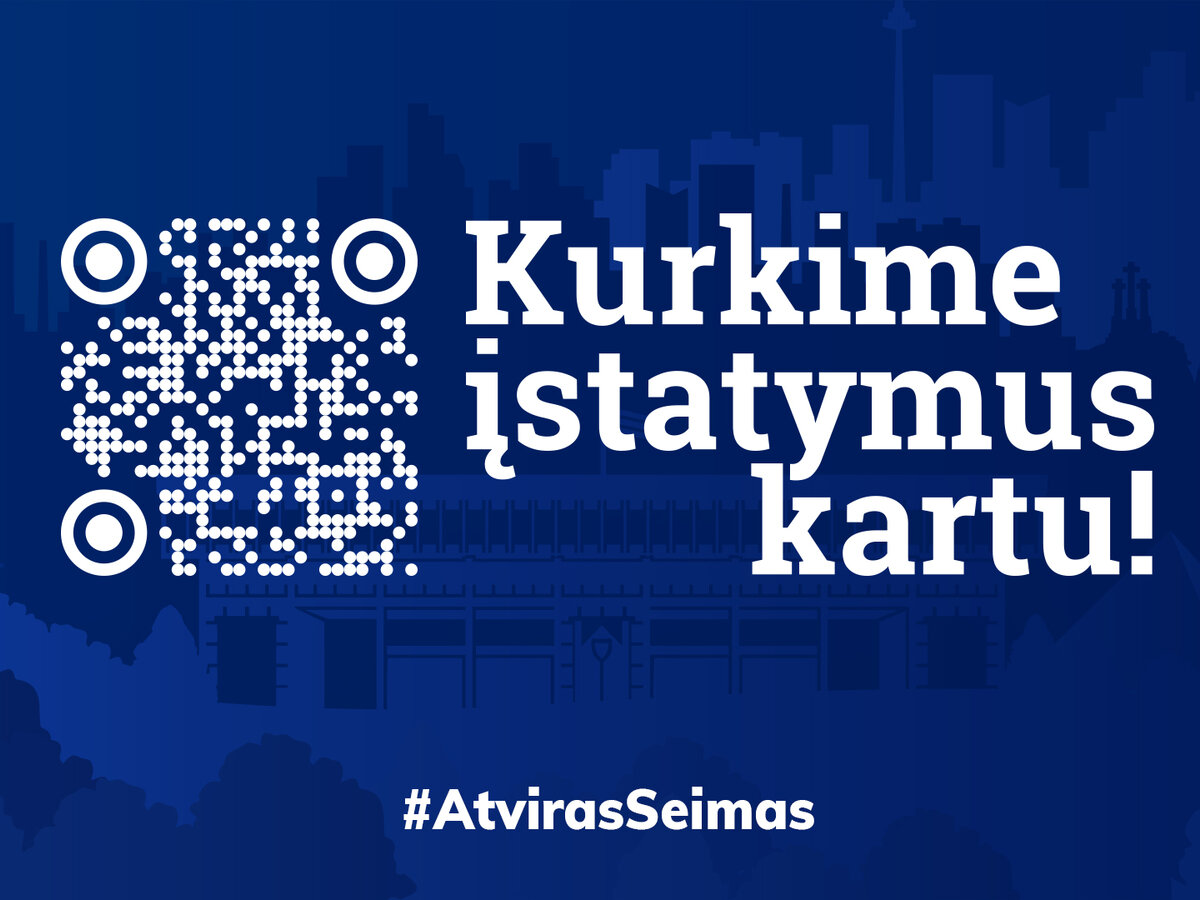 Kvietimas prisijungti prie platformos ,,Atviras Seimas" 