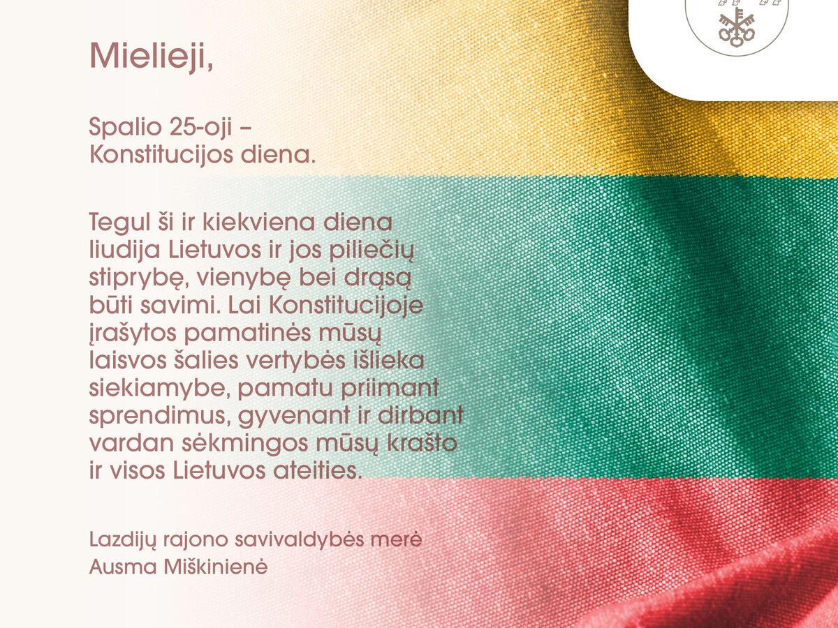 Sveikinimas Konstitucijos dienos proga