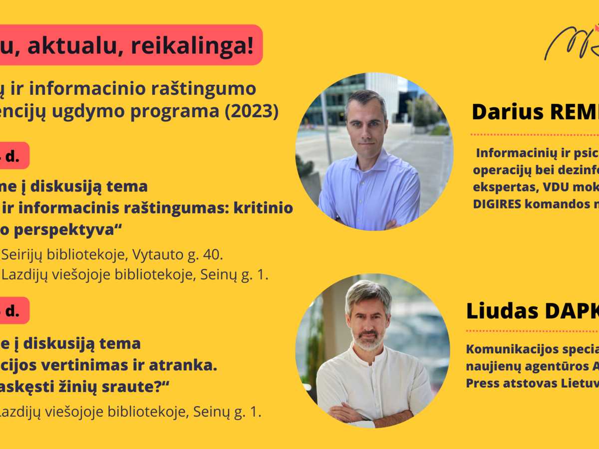 Medijų ir informacinio raštingumo programa Lazdijuose
