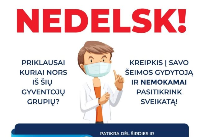 Priklausote šioms amžiaus grupėms? Nedelskite pasitikrinti