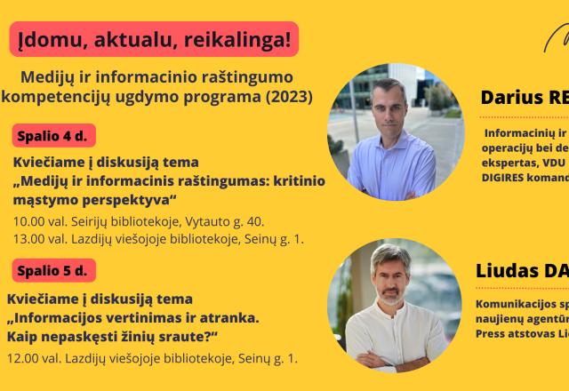Medijų ir informacinio raštingumo programa Lazdijuose