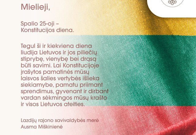 Sveikinimas Konstitucijos dienos proga