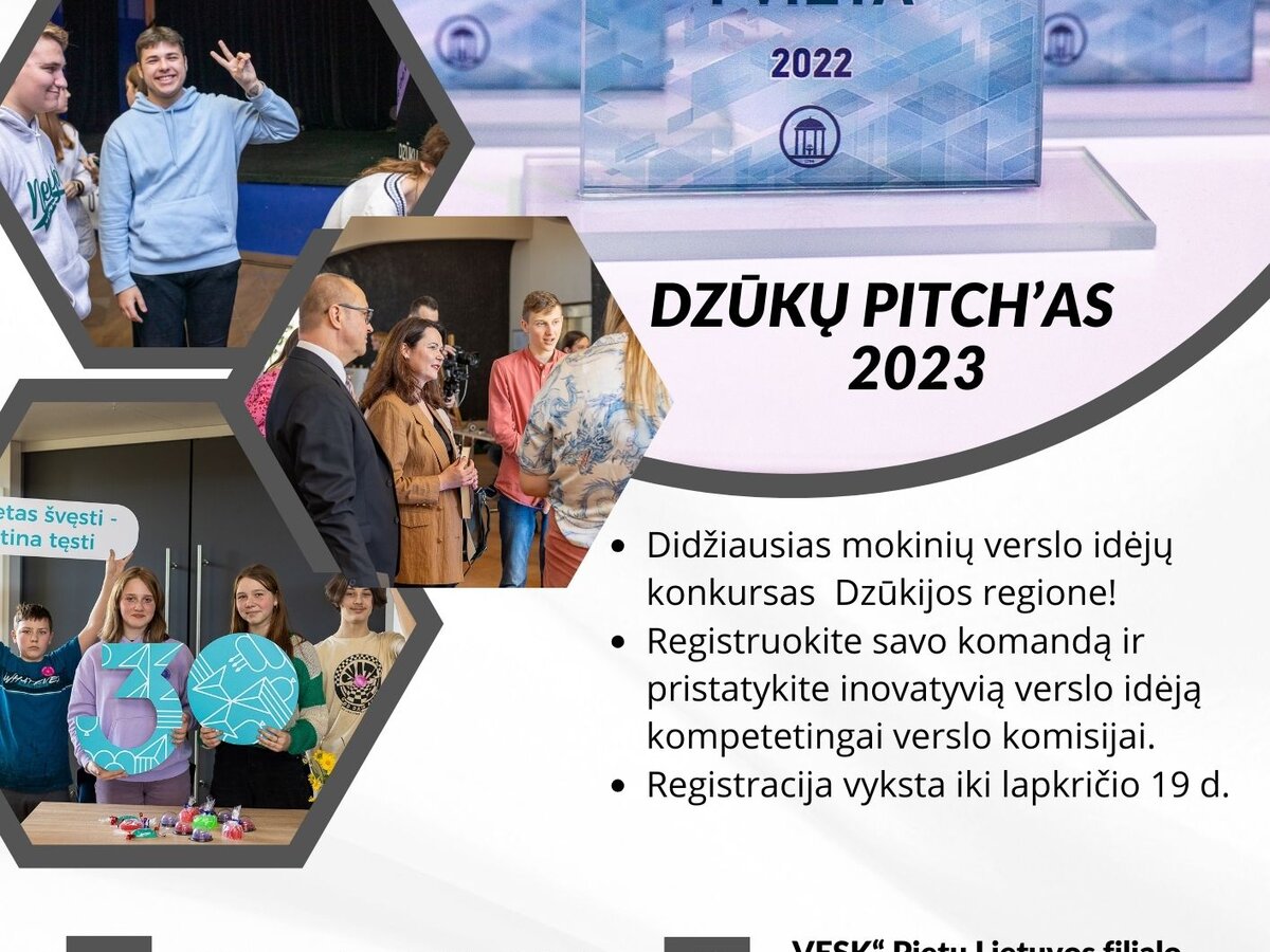 DZŪKIJOS REGIONO VERSLO IDĖJŲ KONKURSAS „DZŪKŲ PITCH‘AS 2023