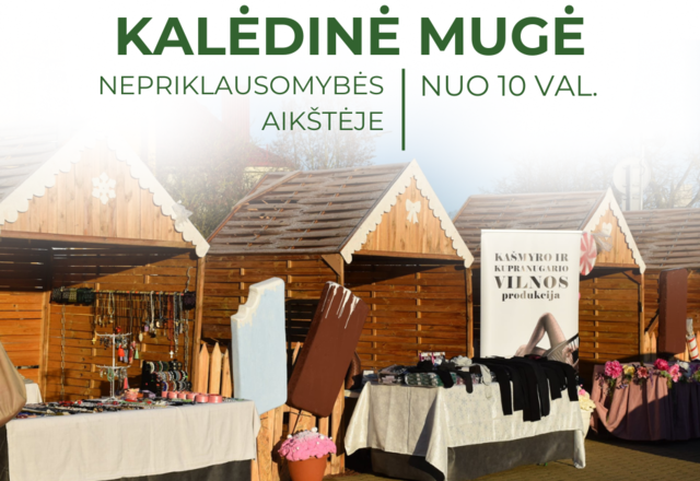 Gruodžio 20 dieną Nepriklausomybės aikštėje šurmuliuos kalėdinė mugė