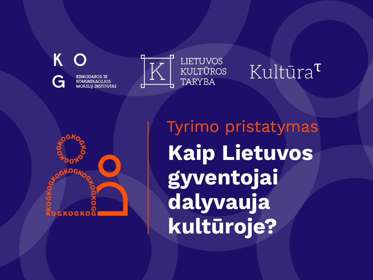 Kviečiame į tyrimo pristatymą: kaip Lietuvos gyventojai dalyvauja kultūroje?