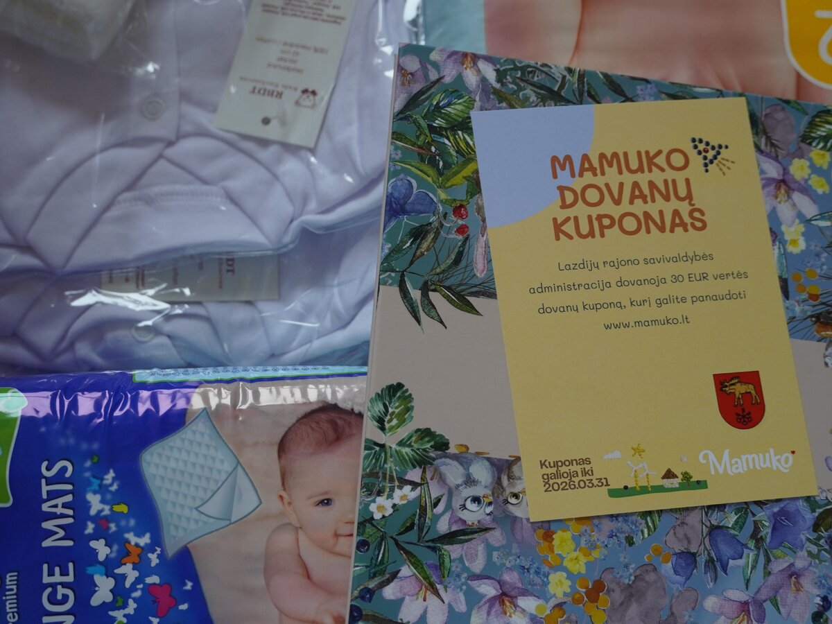 Kūdikio kraitelyje – nauja dovana: ekologiško maisto kuponas
