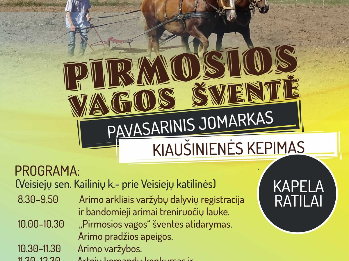Kviečia Pirmosios vagos šventė