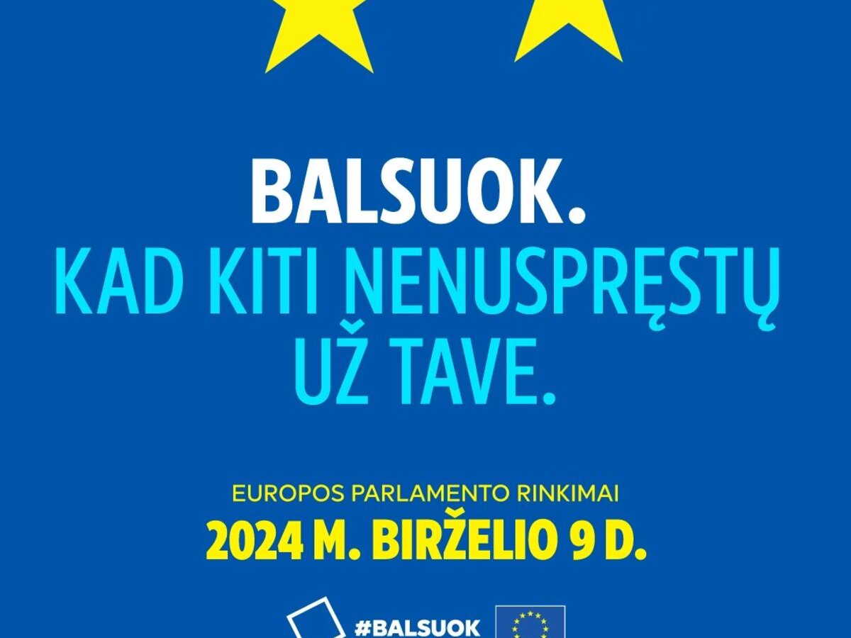 Birželio 9 d. Lietuvos piliečiai balsuos Europos Parlamento rinkimuose