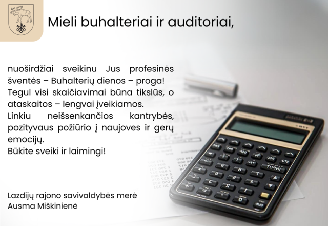 Sveikinimas buhalterių dienos proga!