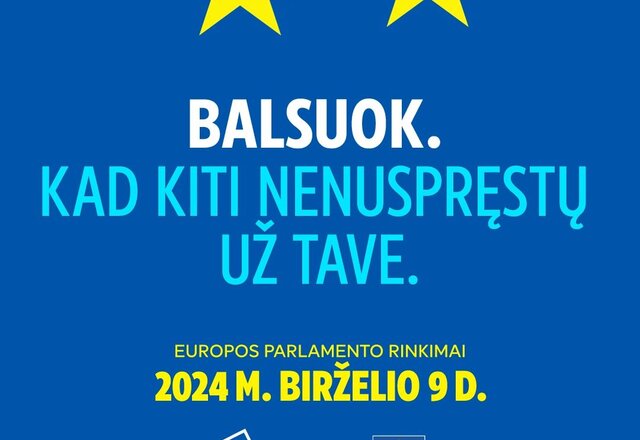 Birželio 9 d. Lietuvos piliečiai balsuos Europos Parlamento rinkimuose