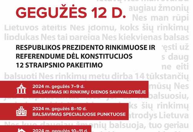 Prasideda balsavimas iš anksto Prezidento rinkimuose ir referendume