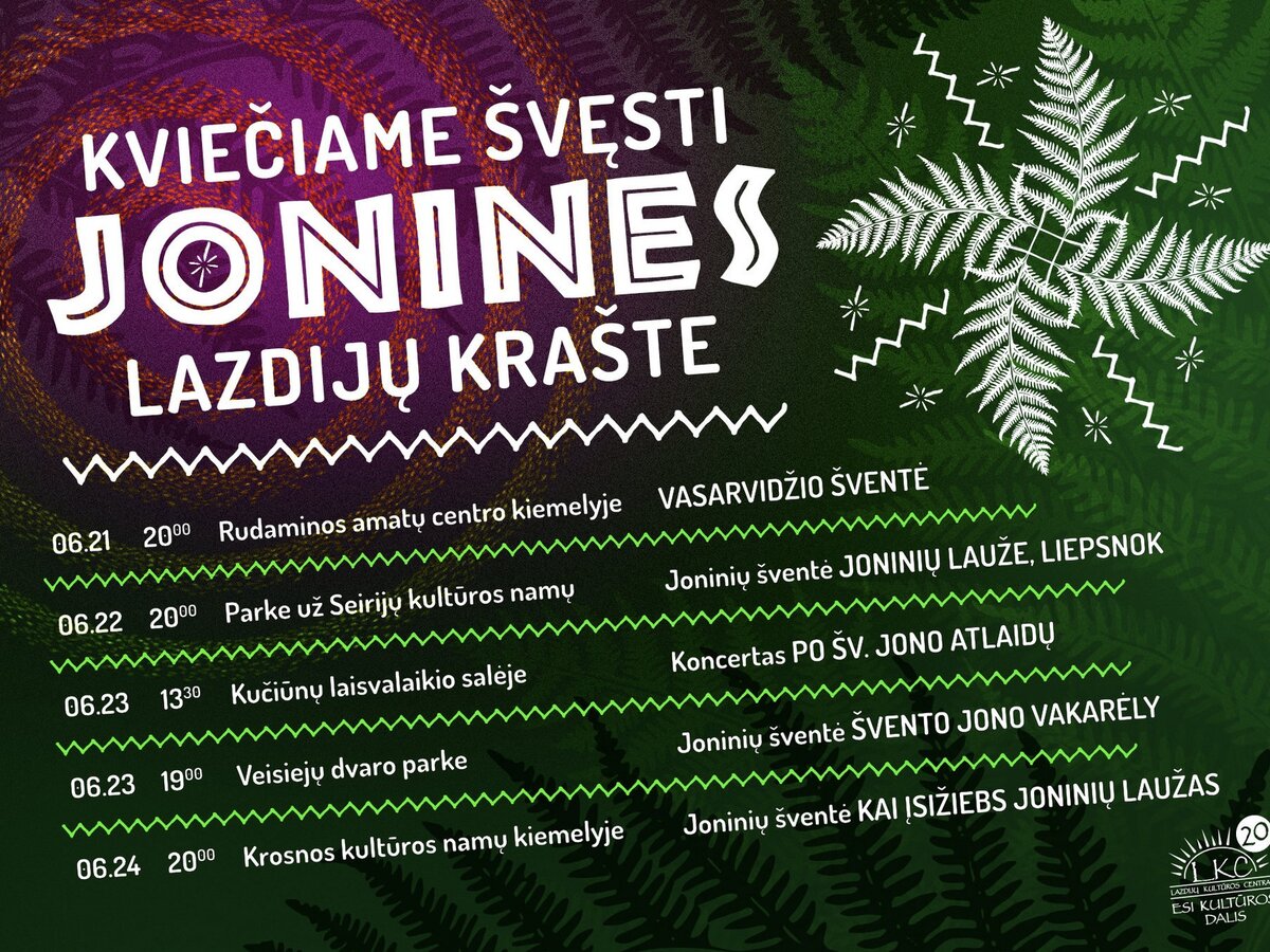 Joninės Lazdijų krašte: trumpiausią naktį kviečiame sutikti kartu