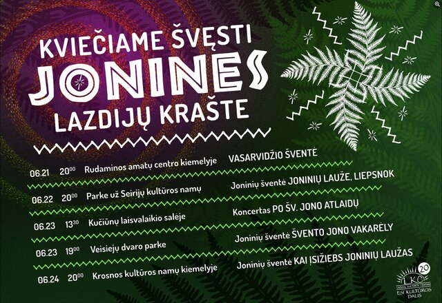 Joninės Lazdijų krašte: trumpiausią naktį kviečiame sutikti kartu