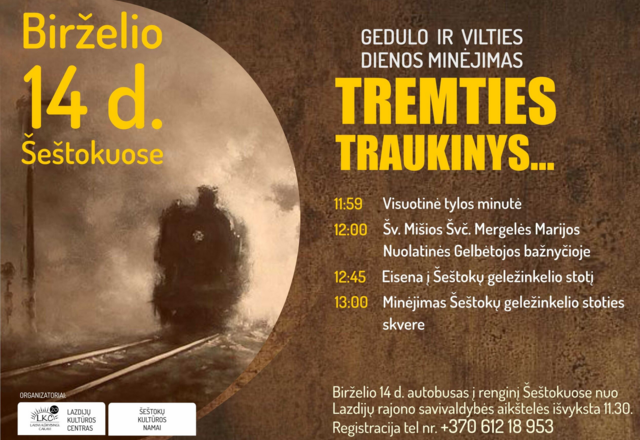 Gedulo ir vilties dienos minėjimas Šeštokuose