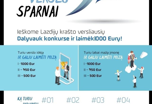 Jaunų žmonių verslumo skatinimo iniciatyvų konkursas  „Jaunieji verslo sparnai" tęsiasi