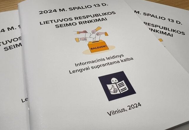 Leidinys apie rinkimus: aiškiai, paprastai. Pritaikytas neįgaliesiems bei senjorams