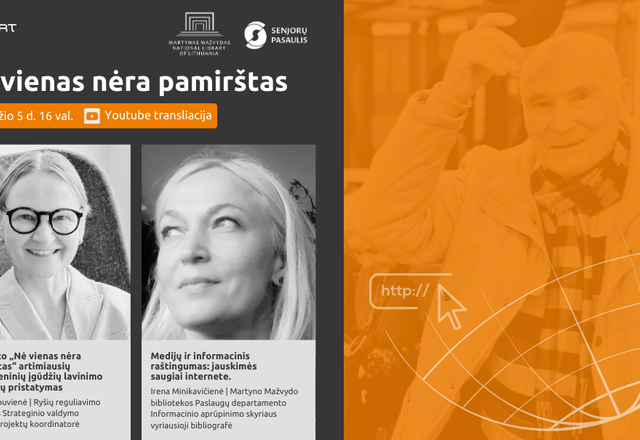 Maloniai kviečiame registruotis į nuotolinę projekto „Nė vienas nėra pamirštas" paskaitą