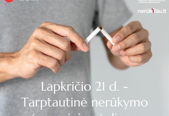Tarptautinės nerūkymo dienos proga NTAKD rekomenduoja savivaldybėms steigti daugiau nerūkymo zonų