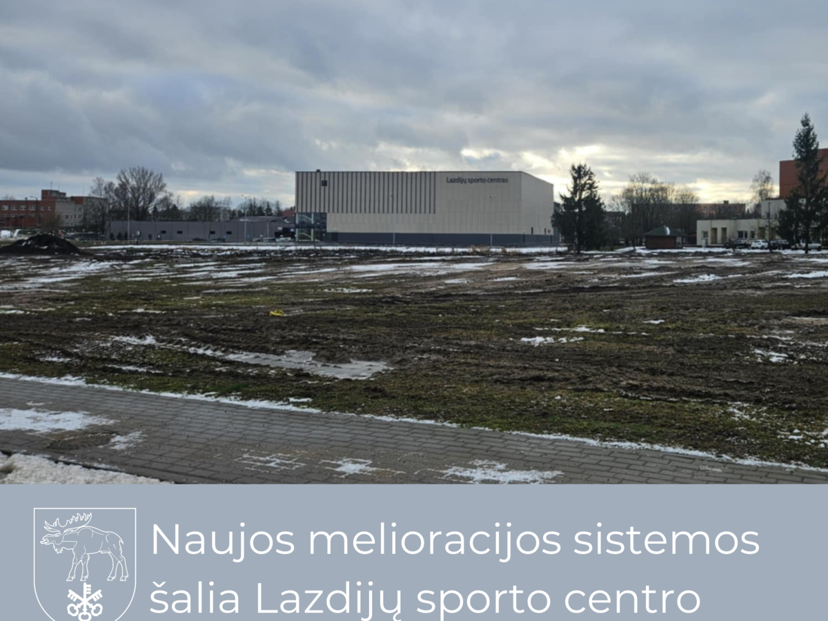 Naujos melioracijos sistemos šalia Lazdijų sporto centro