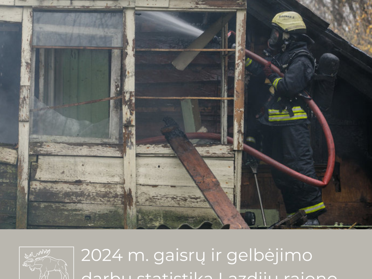 2024 m. gaisrų ir gelbėjimo darbų statistika Lazdijų rajono savivaldybėje