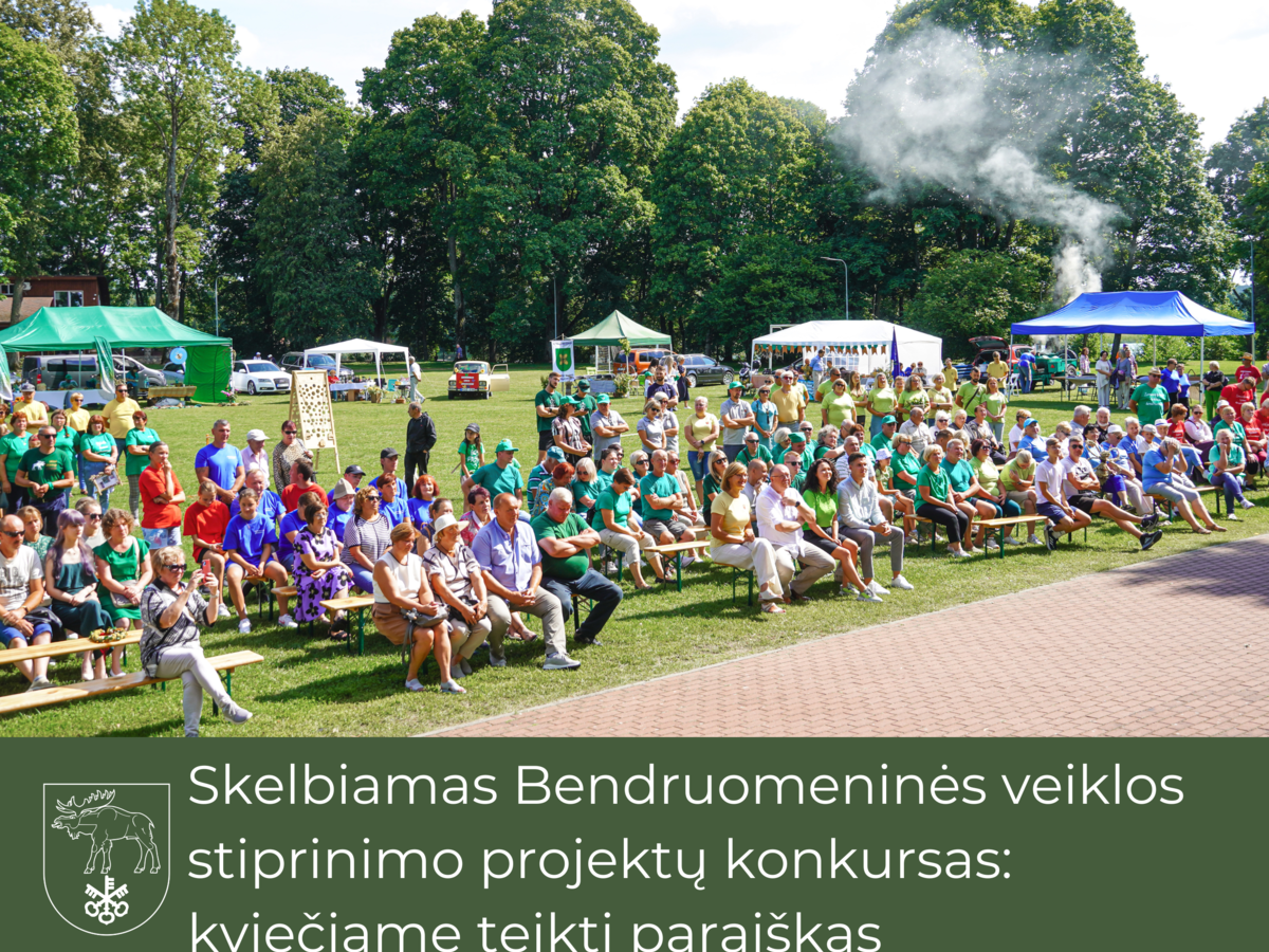Kviečiame teikti paraiškas priemonės „Stiprinti bendruomeninę veiklą savivaldybėse“ įgyvendinimui 