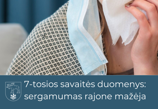 7-tosios savaitės duomenys: sergamumas rajone mažėja