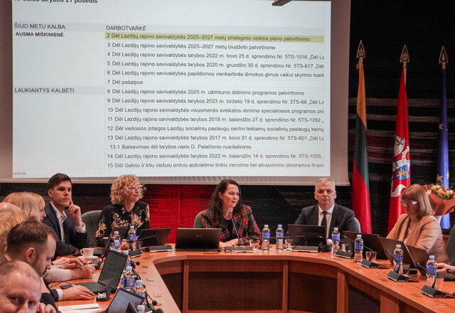 Pirmasis šių metų tarybos posėdis: patvirtintas rajono 2025 metų biudžetas, pritarta Užimtumo...
