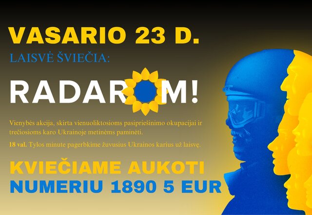 Vienybės akcija „Laisvė šviečia: RADAROM“