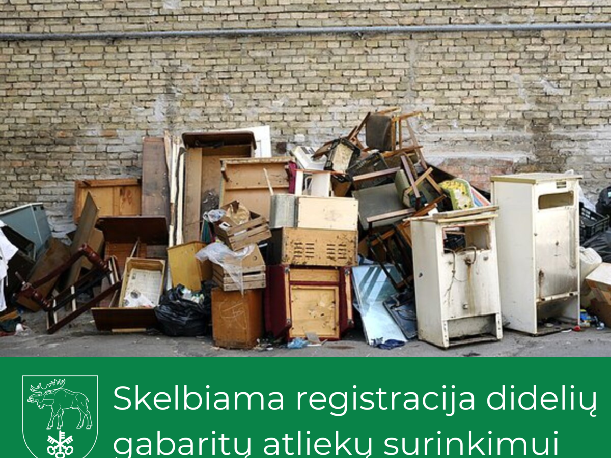 Skelbiama registracija didelių gabaritų atliekų surinkimui