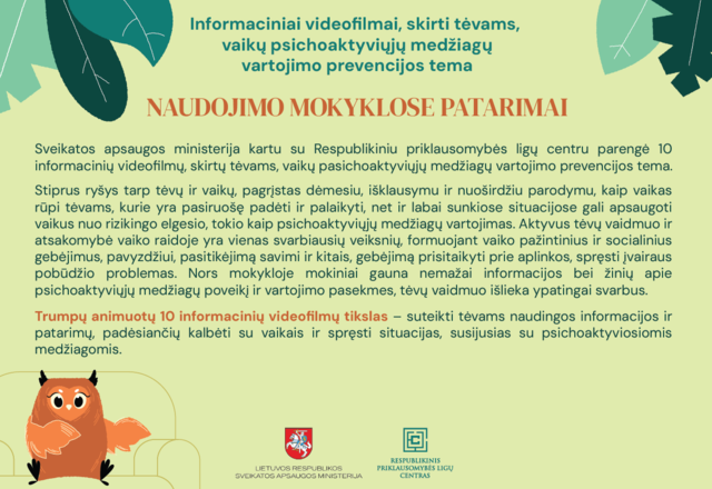Informaciniai videofilmai padės tėvams stiprinti žinias, kaip apsaugoti vaikus nuo...