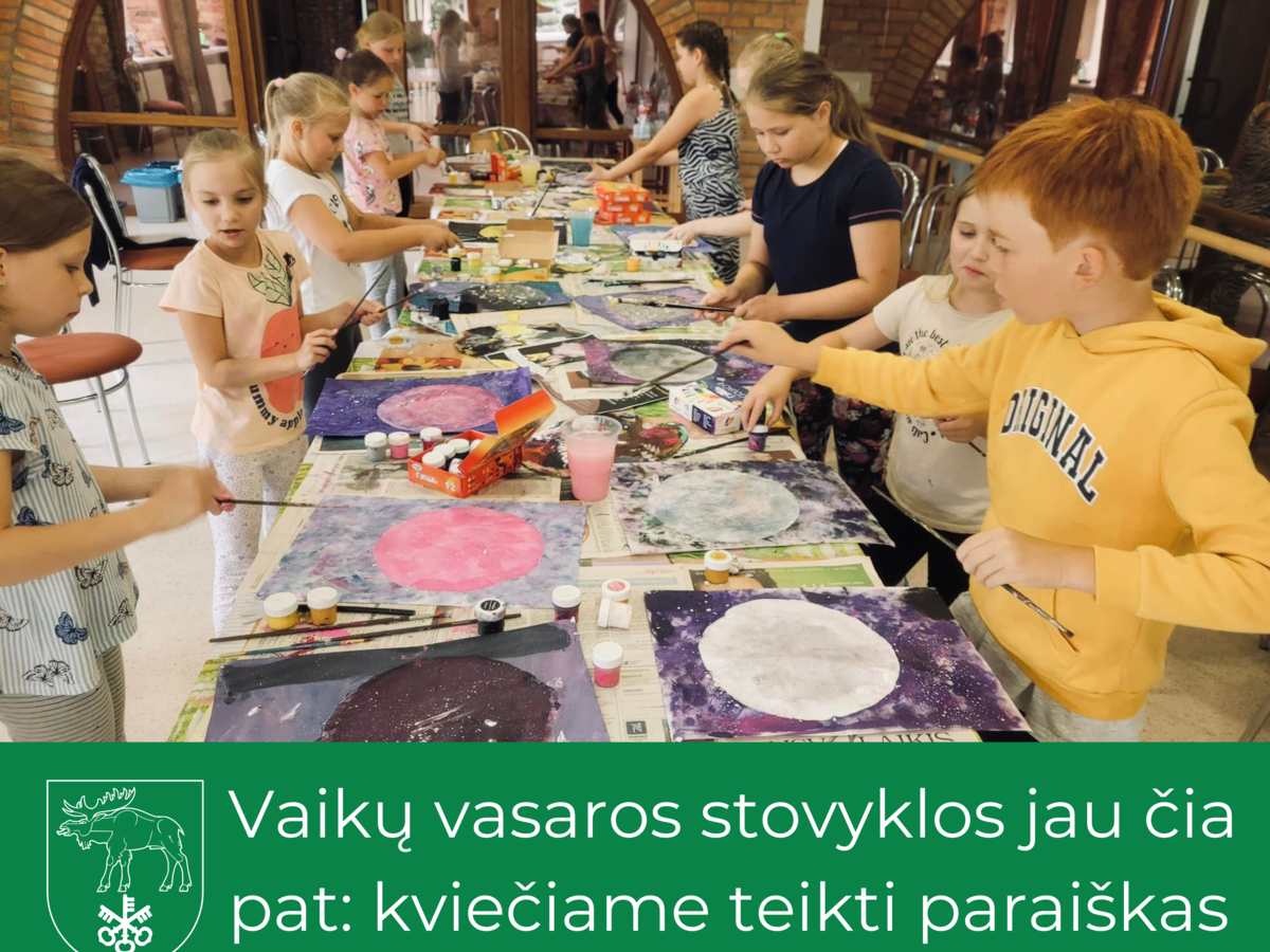 Vaikų vasaros stovyklos jau čia pat: kviečiame teikti paraiškas