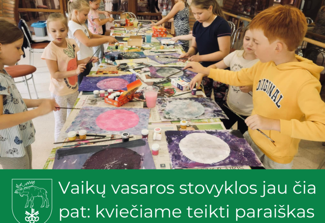 Vaikų vasaros stovyklos jau čia pat: kviečiame teikti paraiškas