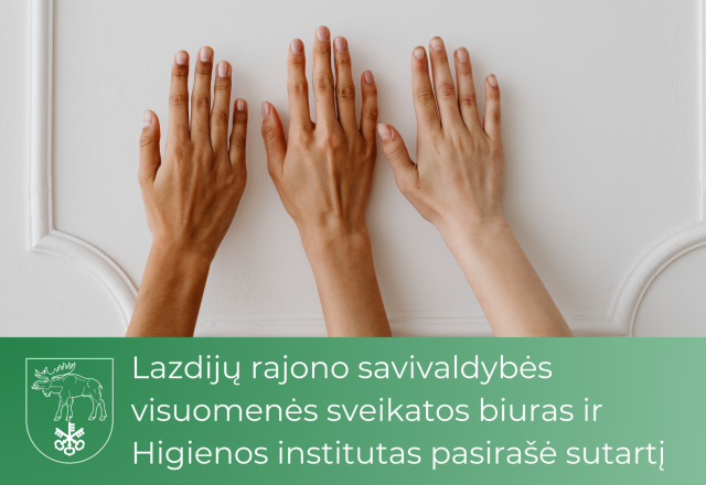 Lazdijų rajono savivaldybės visuomenės sveikatos biuras ir Higienos institutas pasirašė sutartį