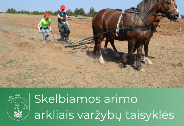 Skelbiamos arimo arkliais varžybų taisyklės