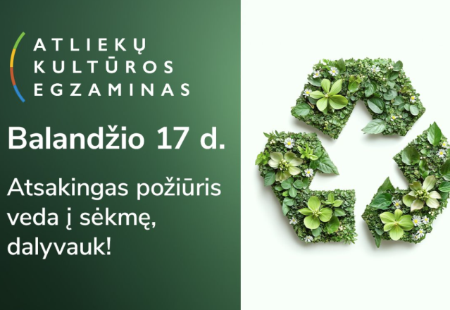 Pasižymėkite datą – balandžio 17 d. gyventojai kviečiami dalyvauti „Atliekų kultūros“ egzamine