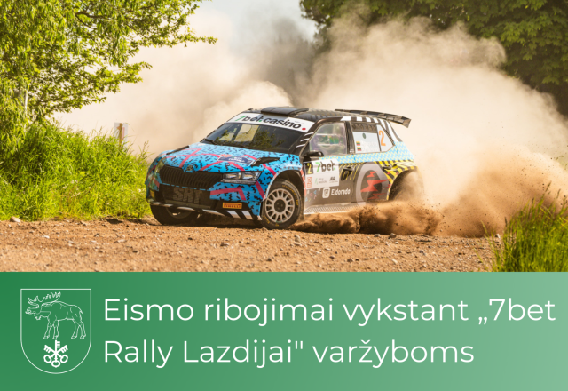Eismo ribojimai vykstant „7bet Rally Lazdijai" varžyboms